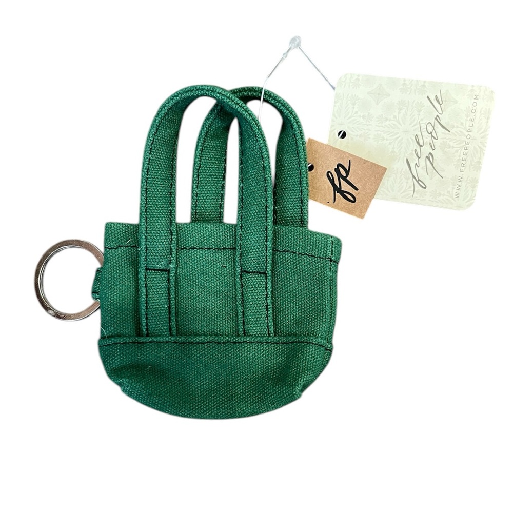 Free People (NWT) Green Mini Caravan Bag Charm. Keychain or Ring